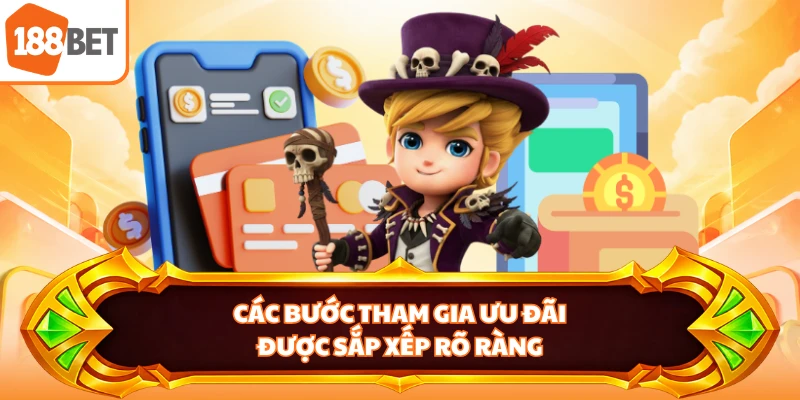 Các bước tham gia ưu đãi được sắp xếp rõ ràng